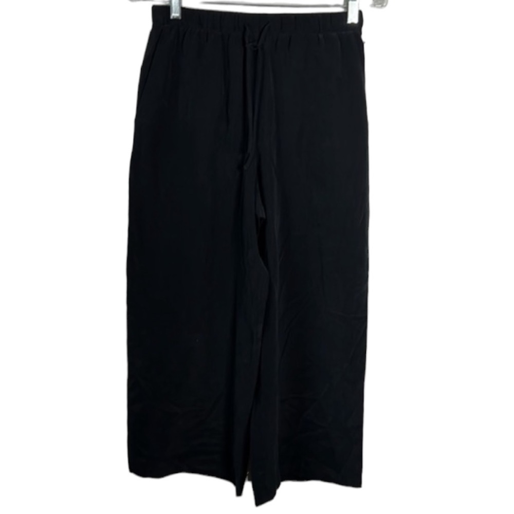 L’Agence Black Silk Crop Pants Size S